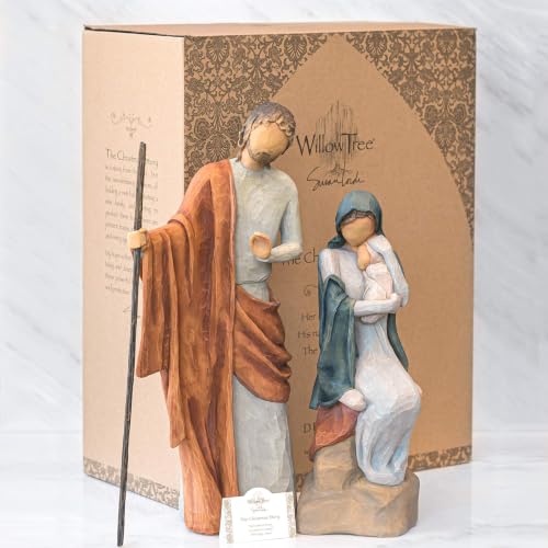 Willow Tree The Christmas Story Nativity Figures Set - Hand-Painted Mary & Joseph