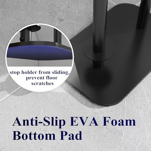 Kitsure Free Standing Metal Toilet Paper Holder with Shelf and 4-Roll Storage