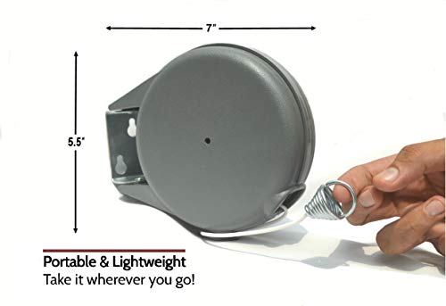 Retractable Clothesline - 45ft Heavy Duty Indoor & Outdoor Wall Mount Laundry Line