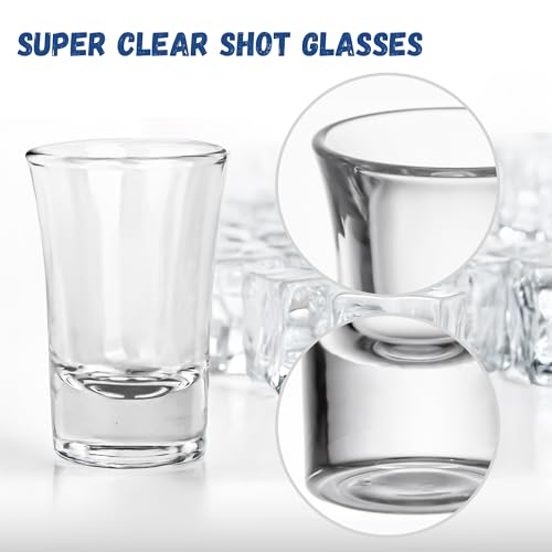 A&A Wonders 12-Piece Heavy Base Shot Glass Set with Coasters & Pourers