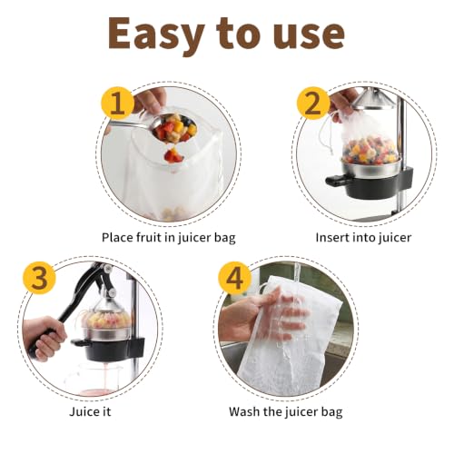 10-Pack Reusable Nylon Juicer Straining Bags, 9.8 x 13.8 Inch Mesh Pouches