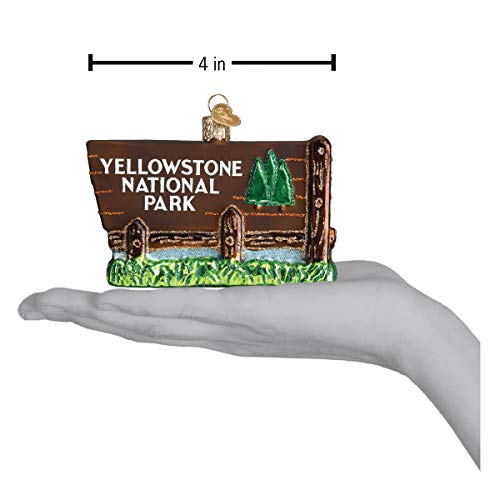 Yellowstone National Park Glass Blown Christmas Ornament