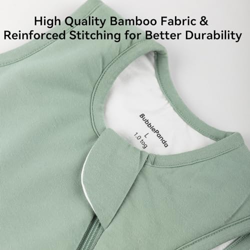 Bamboo Baby Sleep Sack 1.0 TOG Wearable Blanket 6-12 Months (2-Way Zipper)