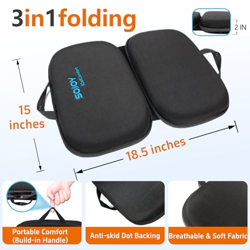 Foldable Gel and Memory Foam Seat Cushion for Office Chair and Travel