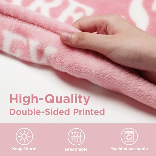 Get Well Soon Inspirational Throw Blanket for Women - Cozy 50x60 Comfort Gift