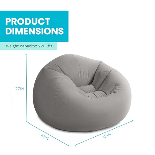 Beanless Bag Inflatable Lounge Chair - Corduroy Textured Vinyl, 220lb Capacity