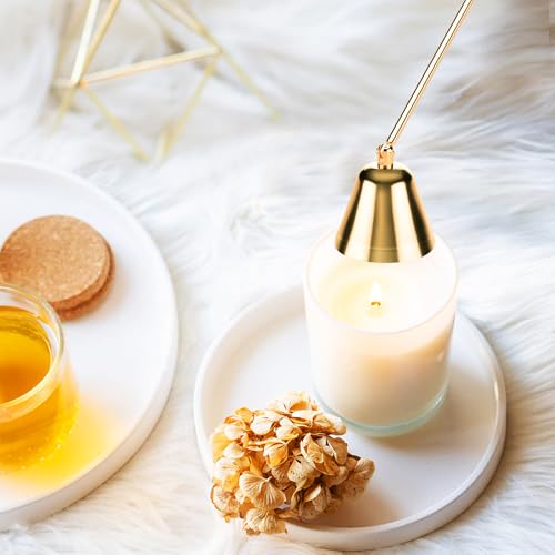 Candle Care Kit - Wick Trimmer, Snuffer & Dipper Set - Gold