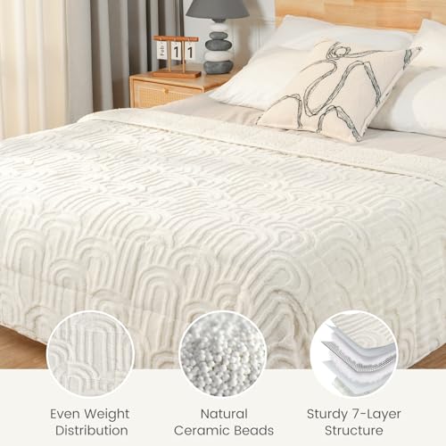 Weighted Blanket 48"x72" 15lbs - Soft Sherpa Fleece for Relaxation