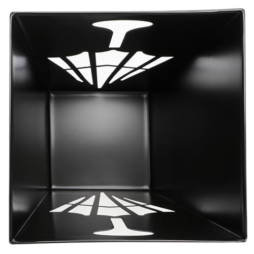 Square Metal Umbrella Stand for Entryway, Freestanding Storage Bin, Black