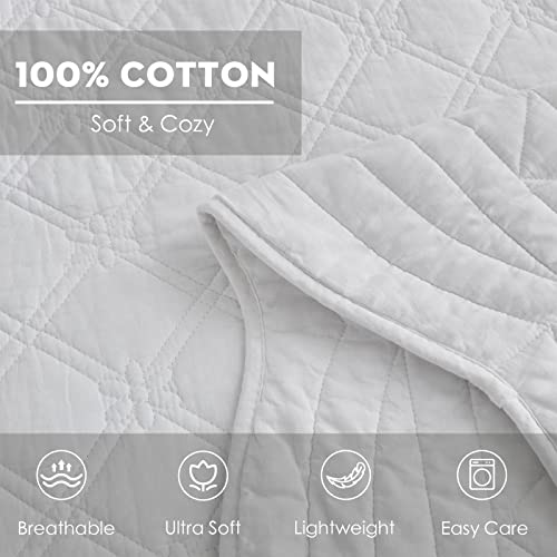 Oversized Cotton Bedspread King Size - Luxury Quilted Cover