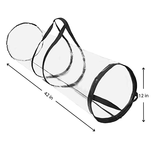 Wrapping Paper Storage Bag Heavy Duty Clear PVC Organizer for 40 Inch Rolls Black