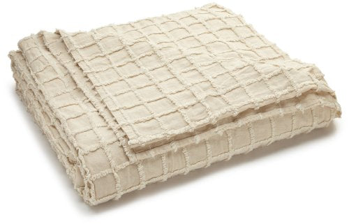 Chenille Full Bedspread in Natural - Soft 100% Cotton