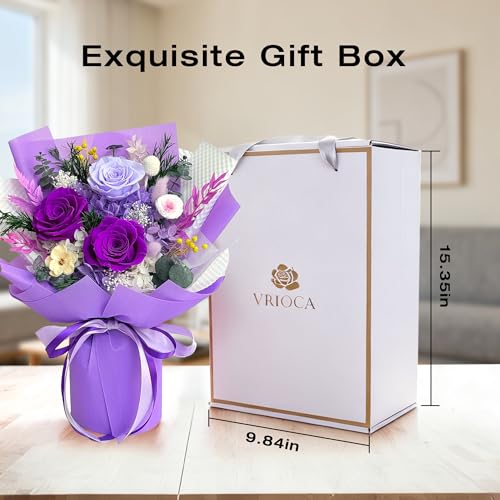 Preserved Rose Flower Bouquet in Gift Box | Handmade Eternal Roses