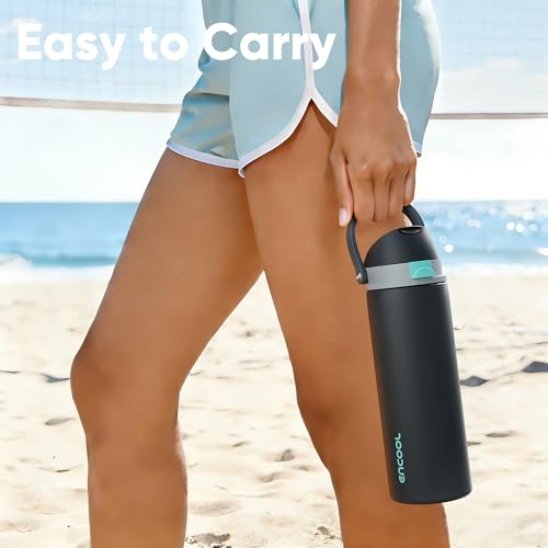 Insulated Stainless Steel Water Bottle with Straw and Lid 24 oz