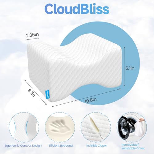 Cooling Gel Knee Pillow for Side Sleepers - Memory Foam & Breathable Cover