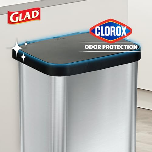 20-Gallon Stainless Steel Kitchen Trash Can with Soft Close Lid