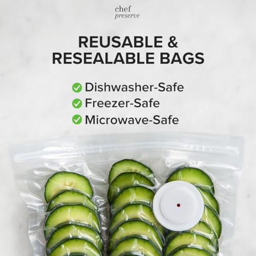 Compact Handheld Vacuum Sealer Machine with 30 Reusable Food Storage Bags