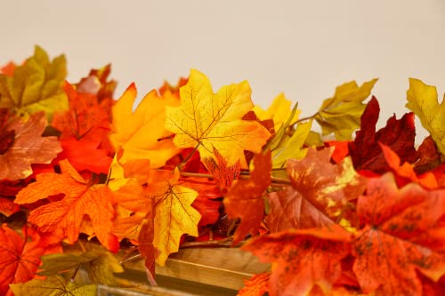6-Pack 5.6ft Artificial Maple Leaf Fall Garland - Autumn Hanging Vines