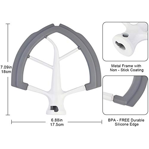 6 Quart Flex Edge Beater for Bowl-Lift Stand Mixers, Silicone Scraper Paddle
