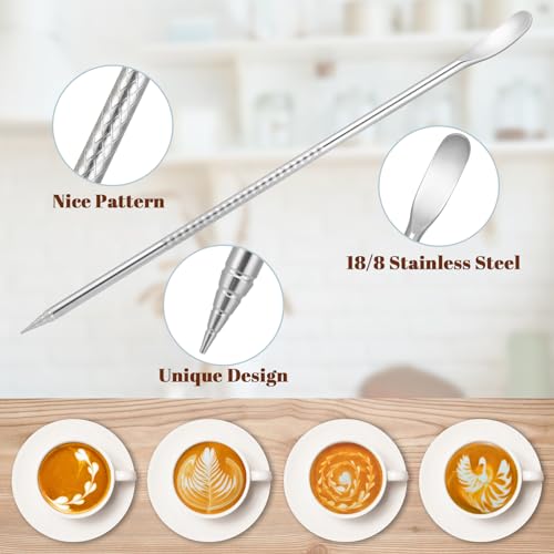 Stainless Steel Milk Frothing Pitcher 12oz with Latte Art Pen & Scale