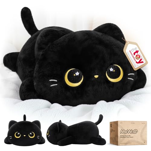 Mewaii Black Cat Plush Pillow Cute Plushies, Squishy & Huggable, 13
