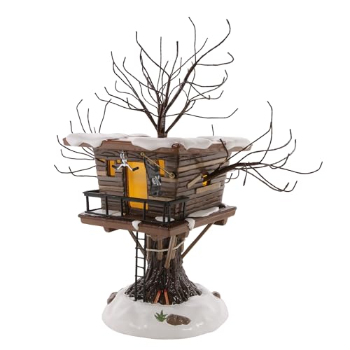 Light Up Snow Village Tree House Building - 10.4-Inch Holiday Decor