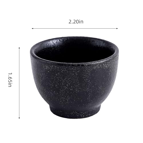 Matte Black Ceramic Japanese Sake Set with Bottle & Cups - DealbyBox