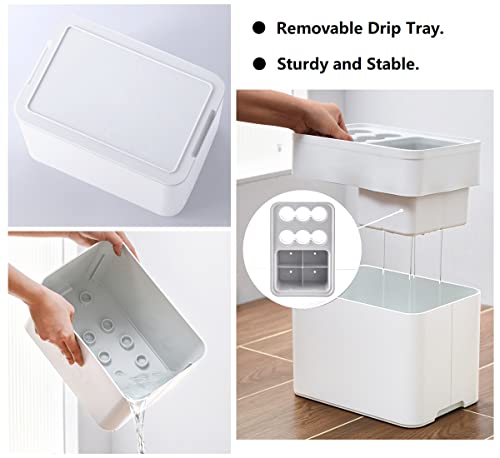 Slim Umbrella Stand with Drip Tray - Compact Entryway Organizer