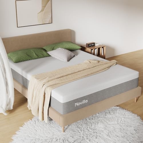 Novilla Bliss 12 Inch Queen Memory Foam Mattress - Gel Cooling & Pressure Relief