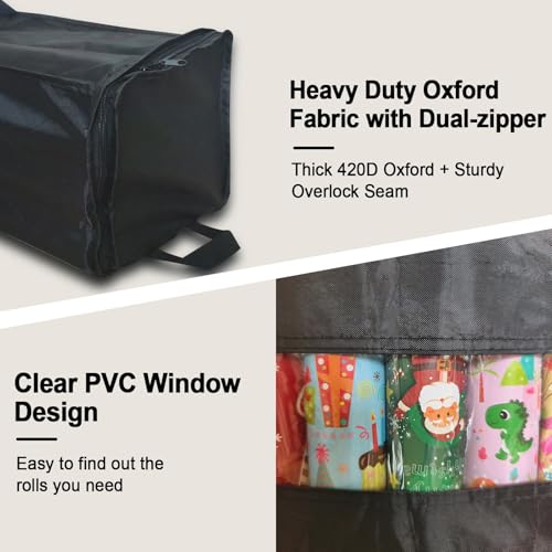 41-Inch Wrapping Paper Storage Bag Heavy Duty Gift Wrap Organizer