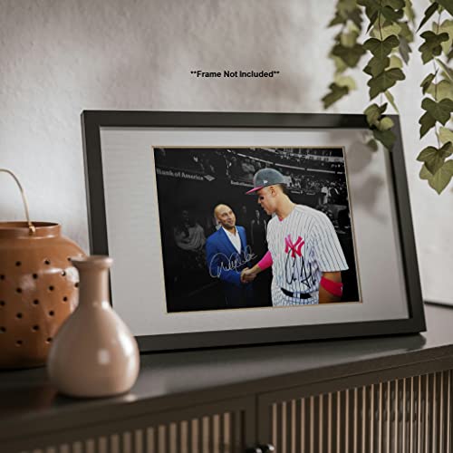 Autographed Sports Memorabilia Wall Art - Derek Jeter & Aaron Judge Photo Print