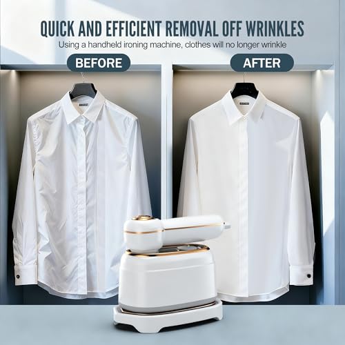 Portable Travel Garment Steamer, 1200W Mini Handheld Iron with Rotatable Handle