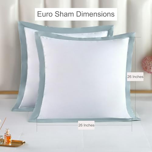 Luxury Long-Staple Cotton Euro Sham Set - 26x26 Inch, 300TC, 2 Pack