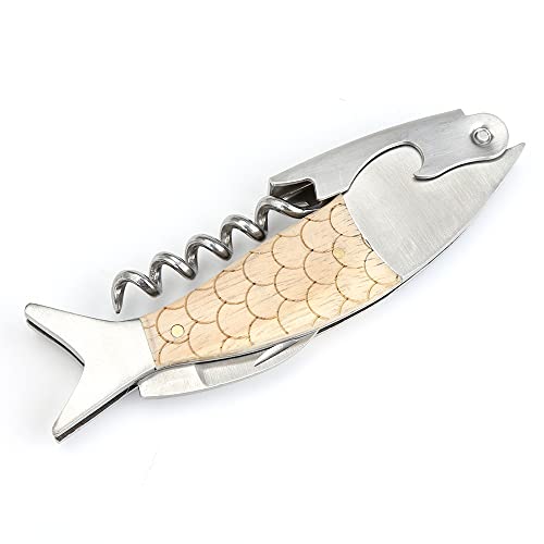 FAFAXOXO Unique Fish Corkscrew Wine Opener - Professional Waiters Bottle Opener
