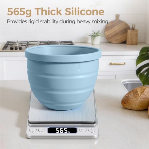 5Qt Silicone Bowl Liners for Tilt-Head Stand Mixers, 3-Pack with Lids