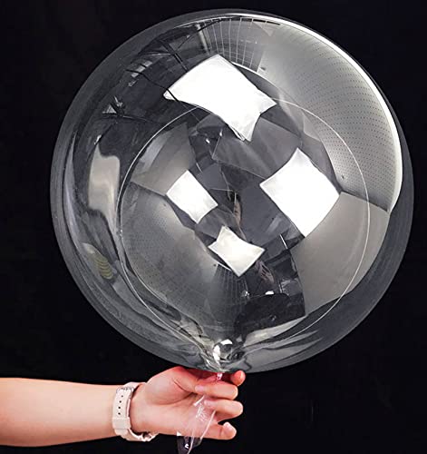 Clear Bobo Balloons - 20 Inch Bubble Balloons for Party Decor (10 Pack)