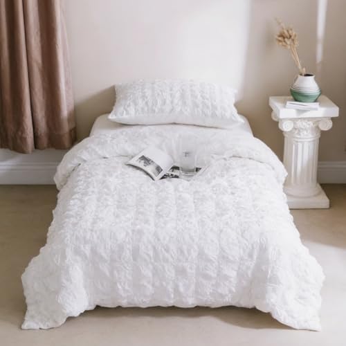 Seersucker Duvet Cover for 48x72 Weighted Blankets with Zipper
