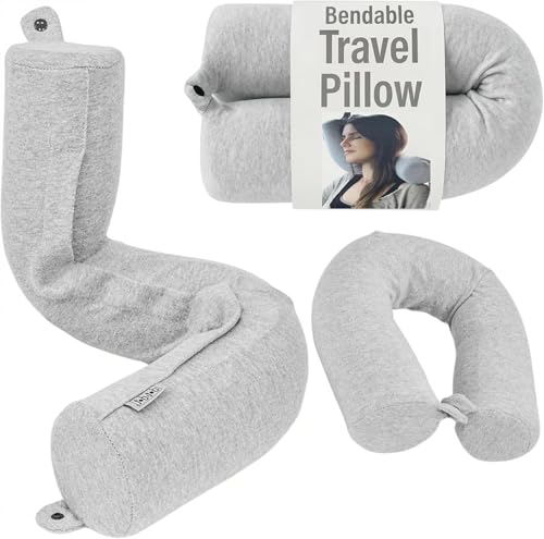 Dot&Dot Twist Memory Foam Travel Pillow - 26-Inch Bendable Neck Pillow