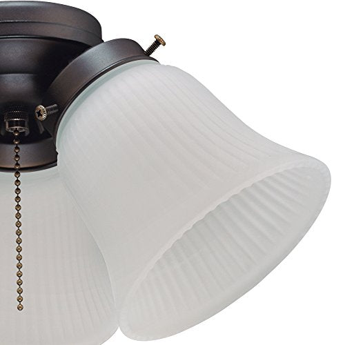 Westinghouse 7785000 Three-Light Led Cluster Ceiling Fan Light Kit, Oil Rubbed Bronze Finish with Frosted Ribbed Glass , White