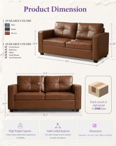 3-Piece Faux Leather Sofa Set with USB Charging Ports and Storage Pockets