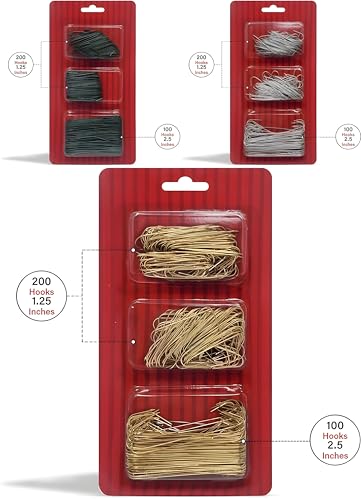 900-Piece Christmas Tree Ornament Hooks Set - Silver, Gold & Green (2 Sizes)