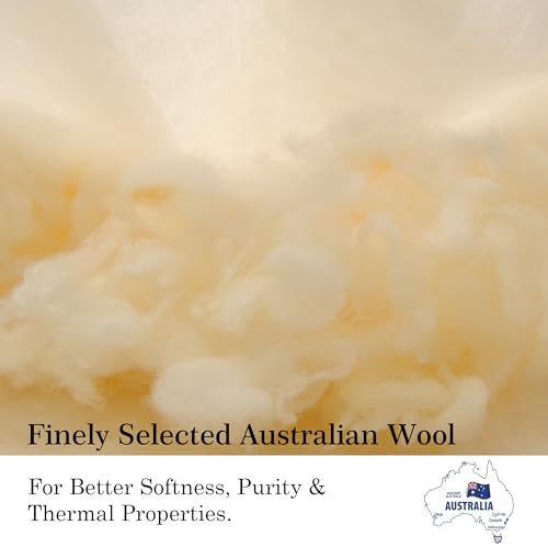 CUDDLE DREAMS Queen Australian Wool Comforter - All Season Duvet Insert