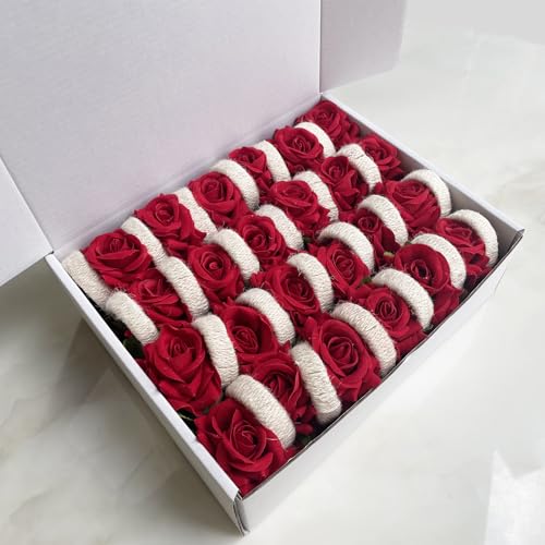 48Pcs Red Rose Napkin Rings Set of 48 for Wedding Christmas – LXKBD