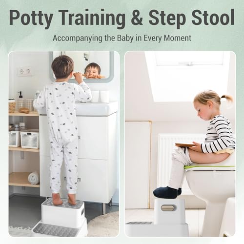2-Pack Toddler Step Stool for Bathroom Sink & Potty Training