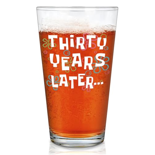 Thirty Years Later 15 oz Beer Glass - Unique 30th Birthday Gift for Him or Her