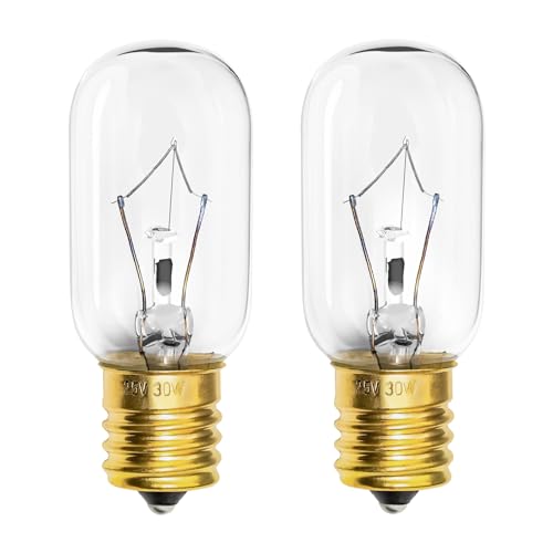 E17 Microwave Light Bulb 125V 30W Dimmable - 2 Pack Warm White