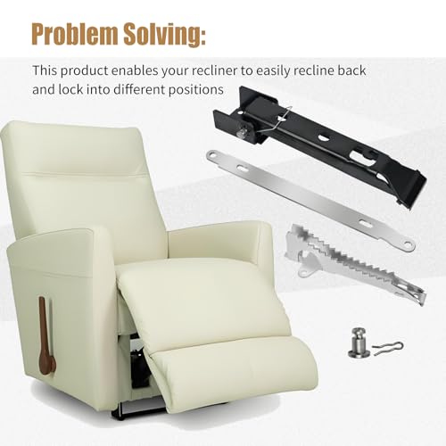 Threaded Recliner Ratchet and Pawl Replacement Kit for Rocker Armchairs