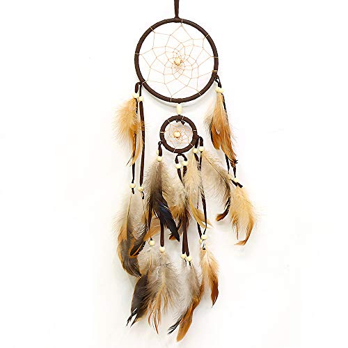 Handmade Feather Dream Catcher Wall Hanging Decor for Bedroom or Car