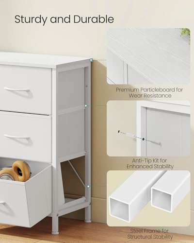9-Drawer Dresser and TV Stand for Bedroom and Living Room, Cloud White