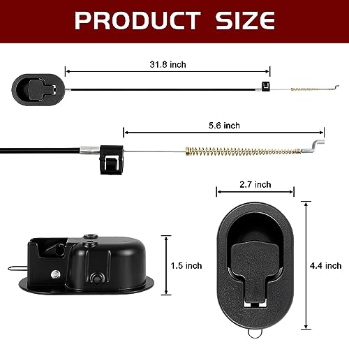 Universal Recliner Pull Handle Replacement Cable (4.9-Inch Exposed)